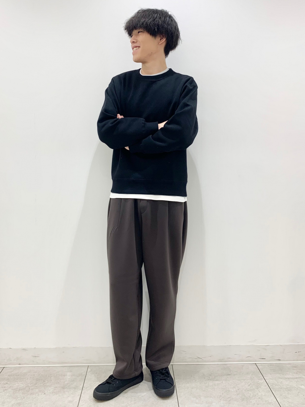ヘビーウェイトスウェットワイドストレートパンツ(丈標準69.0～73.0cm