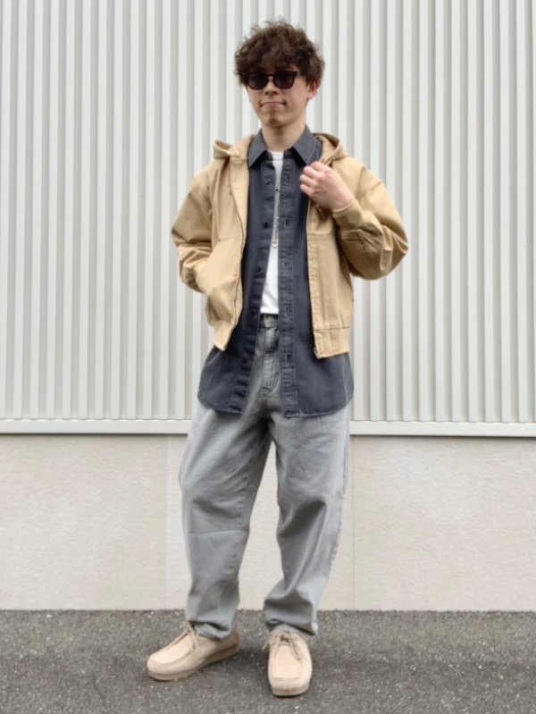 ボクシーT(5分袖)(オーバーサイズ)、オープンカラーシャツ(5分袖)(ジオ