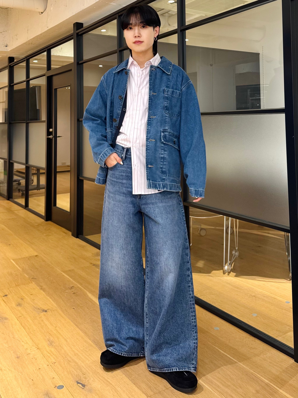 Check styling ideas for「Soft Sheer Crew Neck T-Shirt | Long