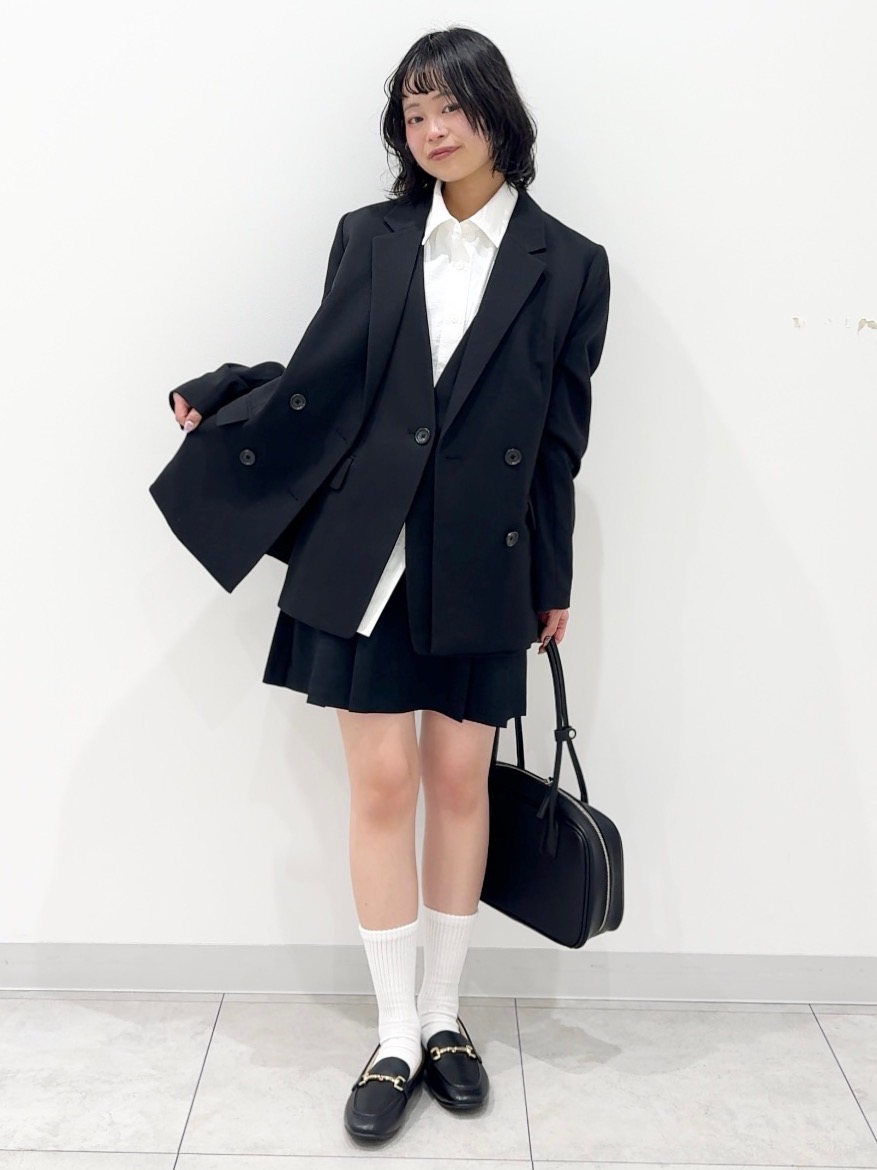 GU ジーユー ダブルブレストジャケット　リラックスフィットバンドカラーシャツ ダブルブレストジャケットZ(セットアップ可能)、ノーカラーベストZ
