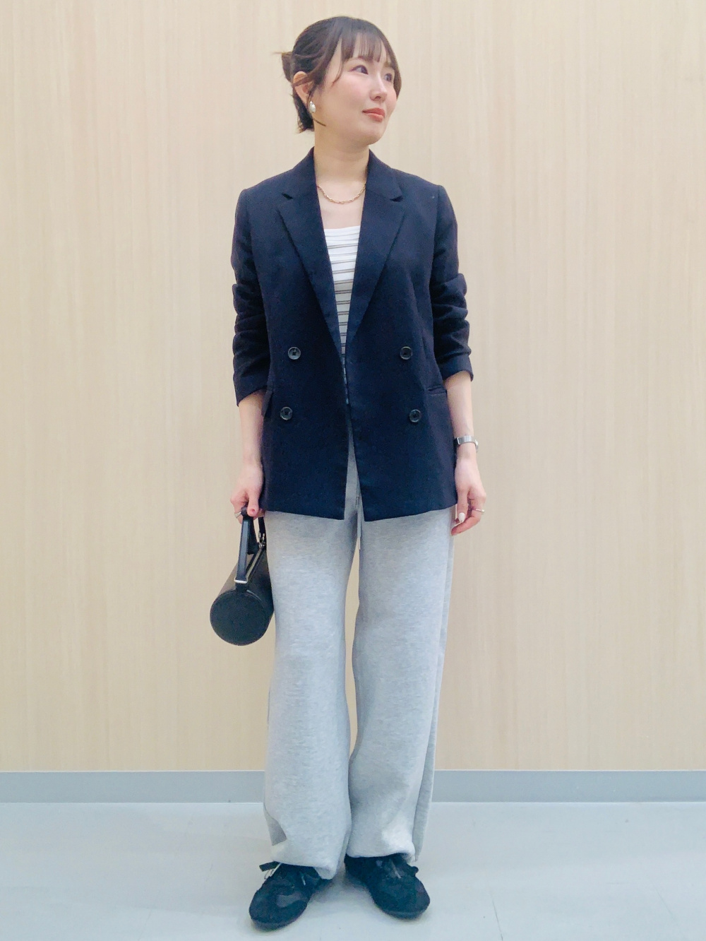 パフスウェットバギーパンツ(丈標準68.0～72.0cm)、ダブルブレスト