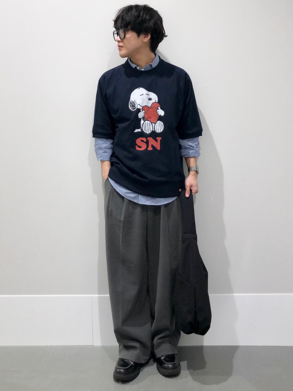 ソフトコットンクルーネックT(長袖)、パデッドシェルパーカ ENGINEERED