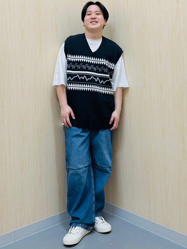 スウェT(5分袖) UNDERCOVER、デニムイージーパンツ UNDERCOVERの