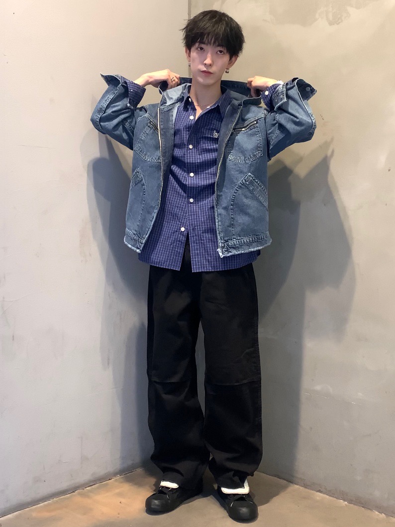 【新品未使用】GU×UNDERCOVER デニムジップアップパーカ　3XL 黒 GU公式 | デニムジップアップパーカ UNDERCOVER(ユニセックス)