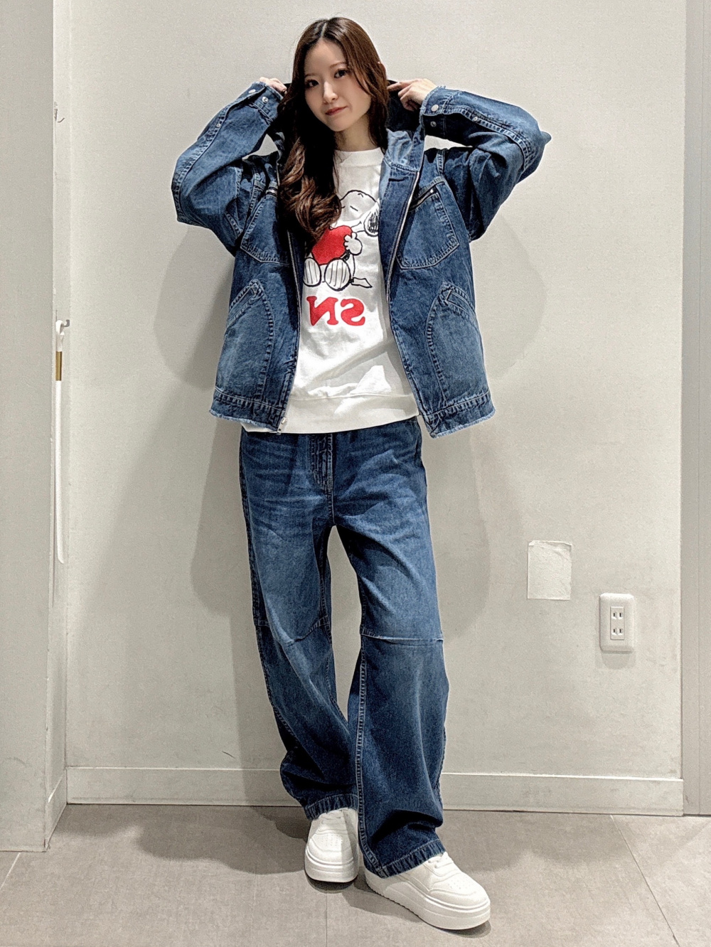 スウェT(5分袖) UNDERCOVER、デニムジップアップパーカ UNDERCOVER」の 