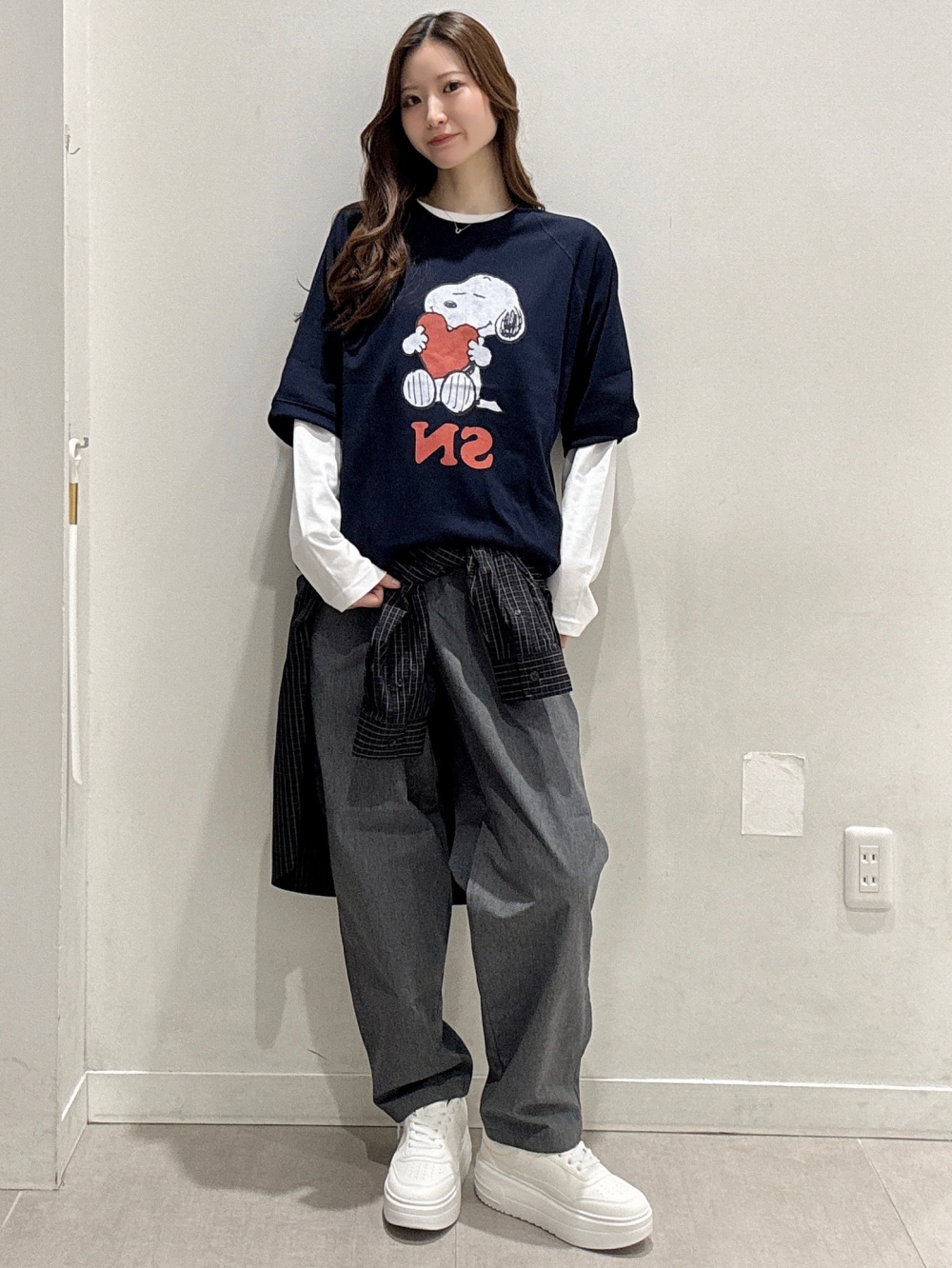 ヘビーウェイトスウェットワイドストレートパンツ(丈標準69.0～73.0cm