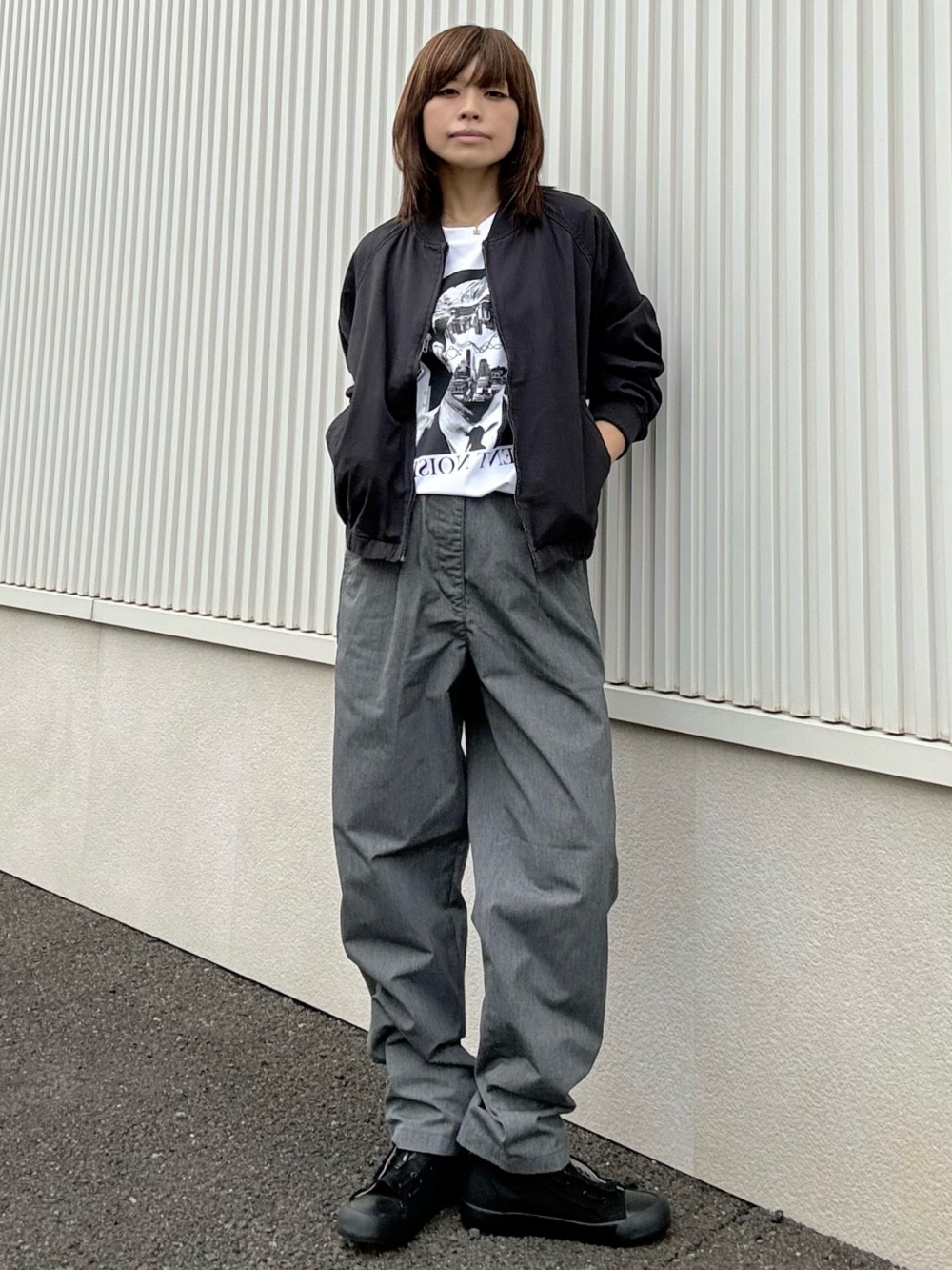 スウェT(5分袖) UNDERCOVER、テーラードジャケット UNDERCOVER」の着用