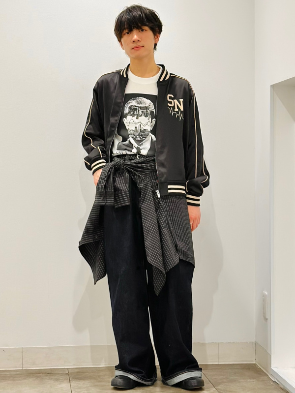 テーラードジャケット UNDERCOVER、ブロードチェックシャツ UNDERCOVER