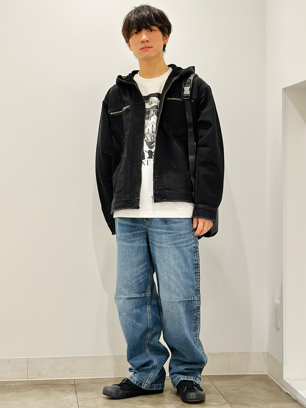 【新品未使用】GU×UNDERCOVER デニムジップアップパーカ　3XL 黒 GU公式 | デニムジップアップパーカ UNDERCOVER(ユニセックス)