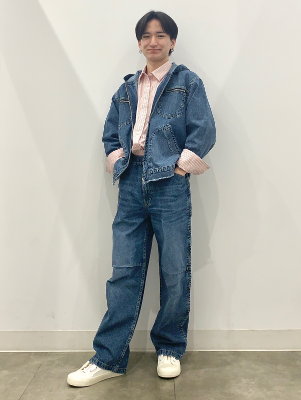 スウェT(5分袖) UNDERCOVER、デニムイージーパンツ UNDERCOVERの