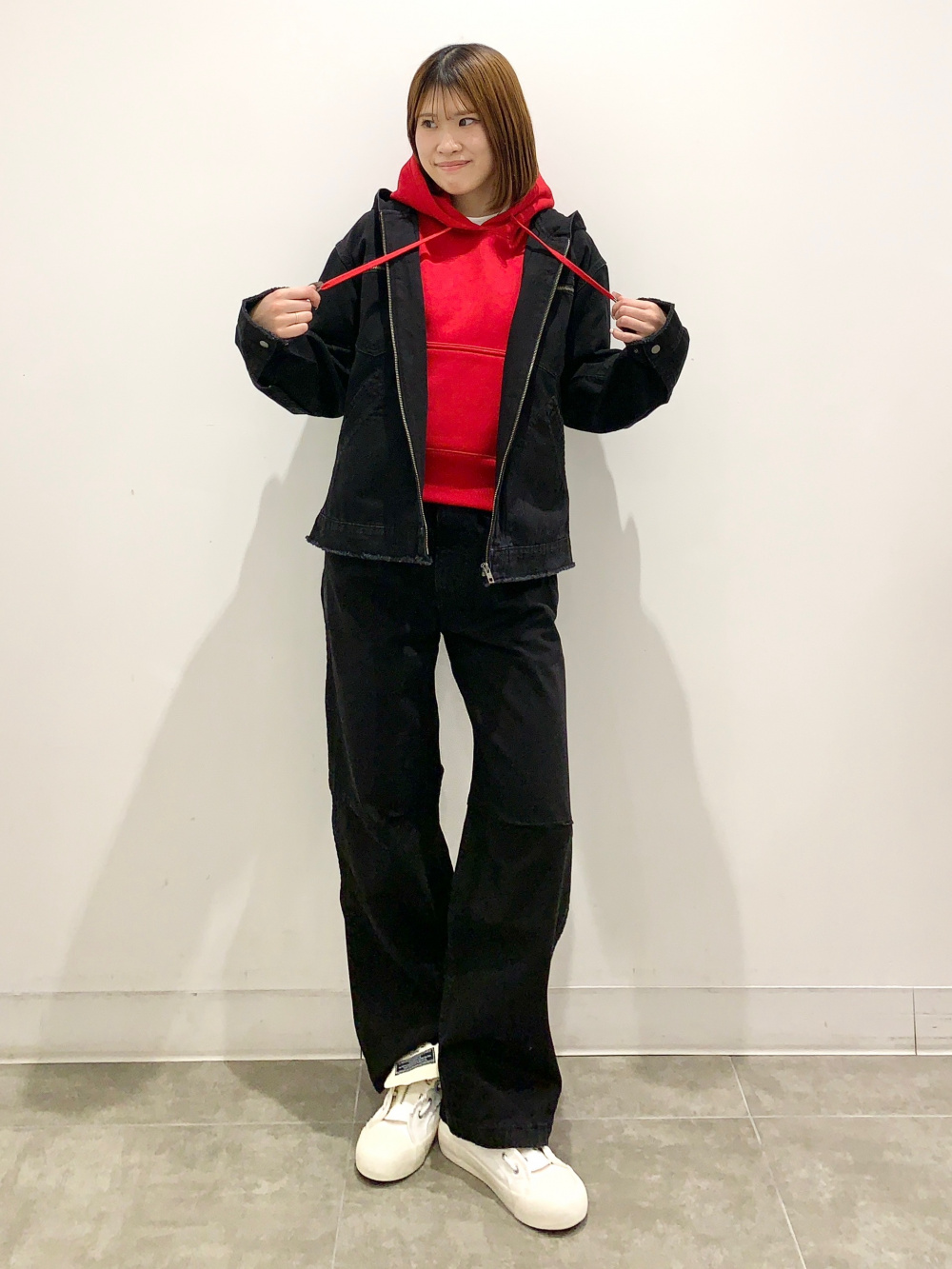 ヘビーウェイトスウェット ショートパーカー バレルレッグパンツ 2点セット ヘビーウェイトスウェットバレルレッグパンツ(丈標準68.5～72.5cm