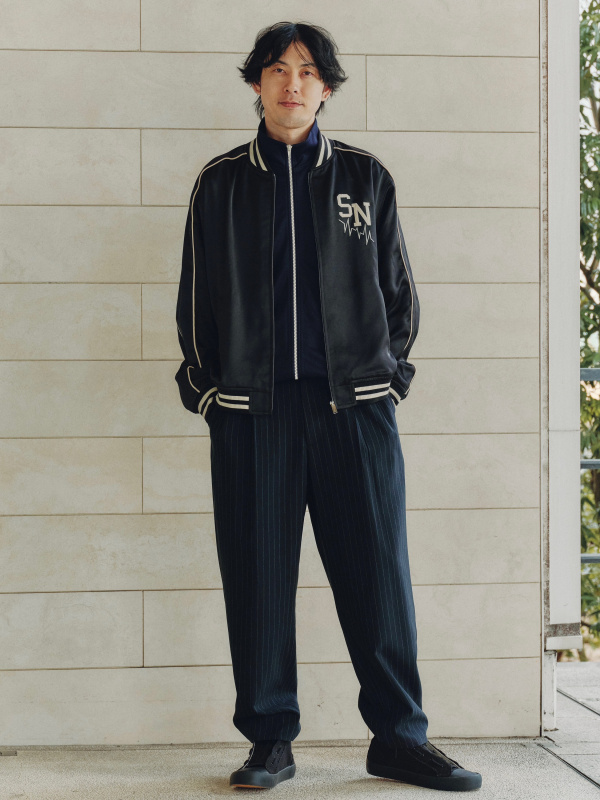 スウェT(5分袖) UNDERCOVER、サテンリブブルゾン UNDERCOVERの