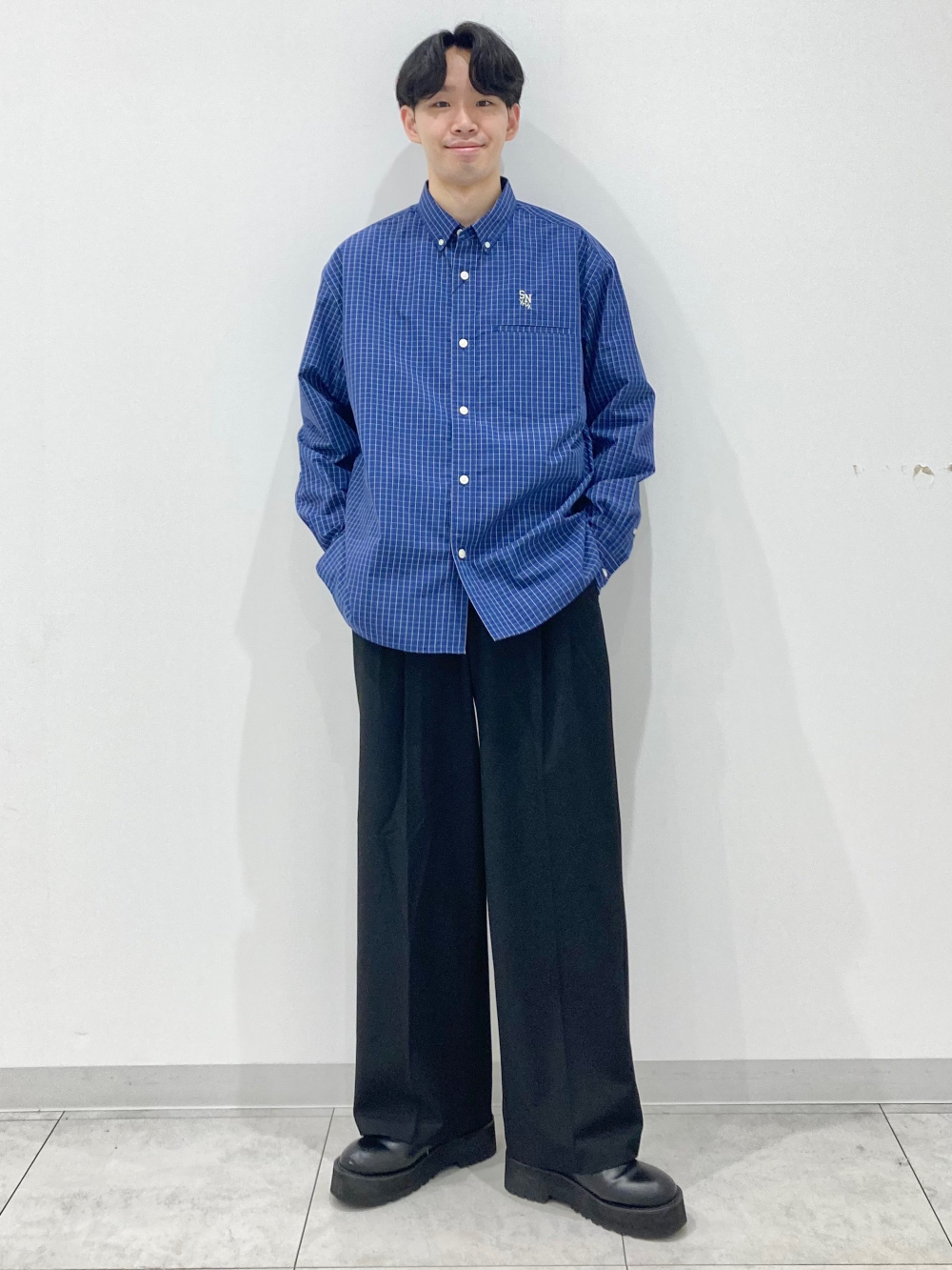 パデッドシェルパーカ ENGINEERED GARMENTS、タックワイドパンツ(丈