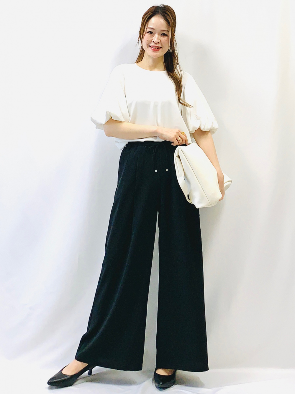 Check styling ideas for「Sheer Ribbed Cardigan、Soft Sheer Crew