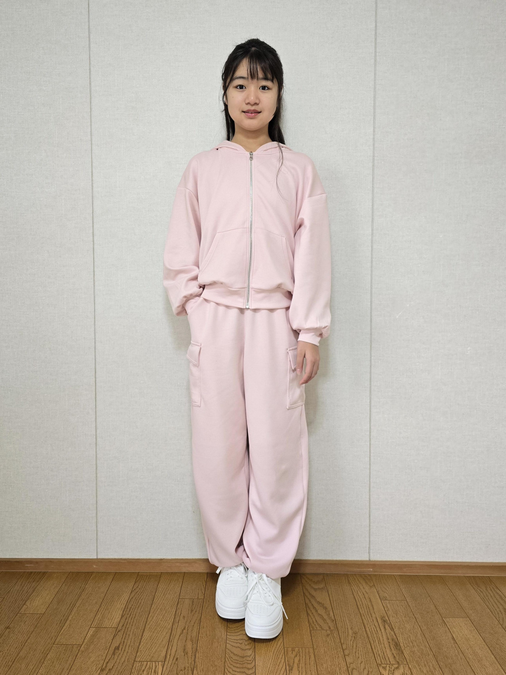 GIRLSパフスウェットフルジップパーカJR、GIRLSパフスウェットカーゴ