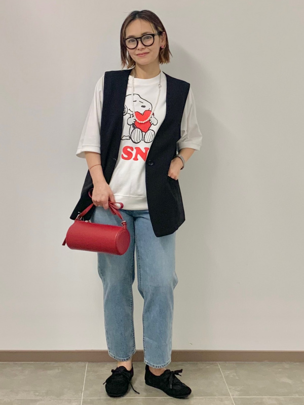 スウェT(5分袖) UNDERCOVER、デニムイージーパンツ UNDERCOVERの