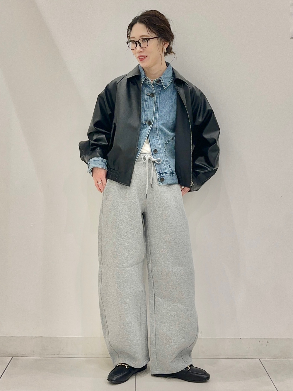 ヘビーウェイトスウェットバレルレッグパンツ(丈標準68.5～72.5cm