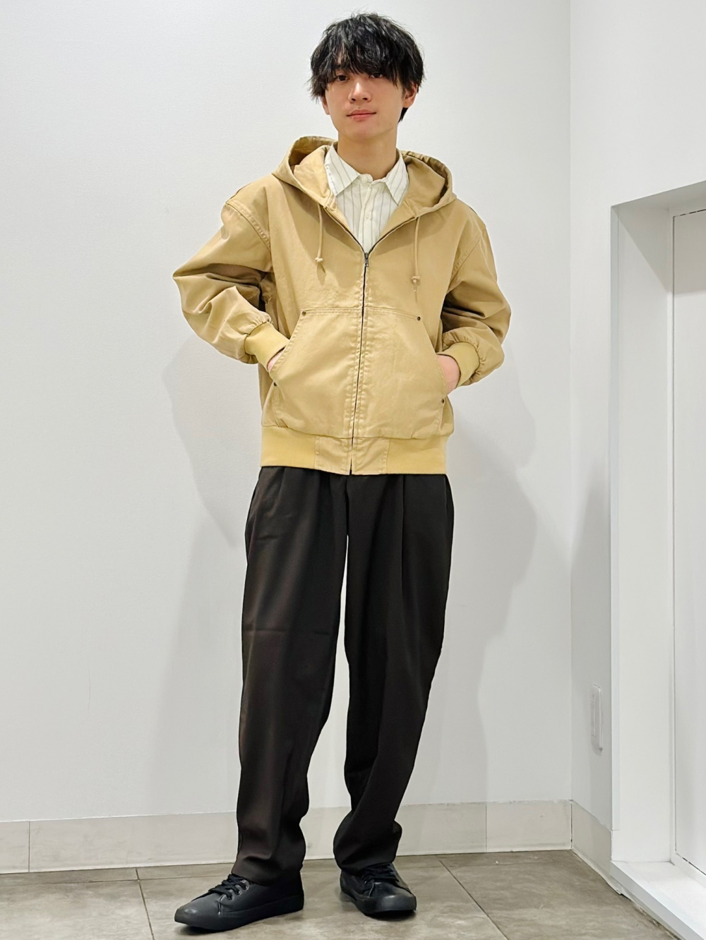 パデッドシェルパーカ ENGINEERED GARMENTS、スウェットライクニット