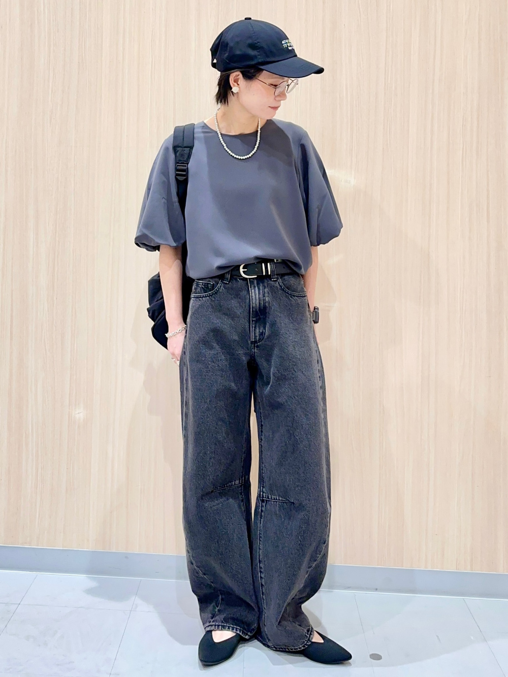 バブルスリーブシャツ ノーカラーベストZ(セットアップ可能)、バブルスリーブブラウス(5分袖