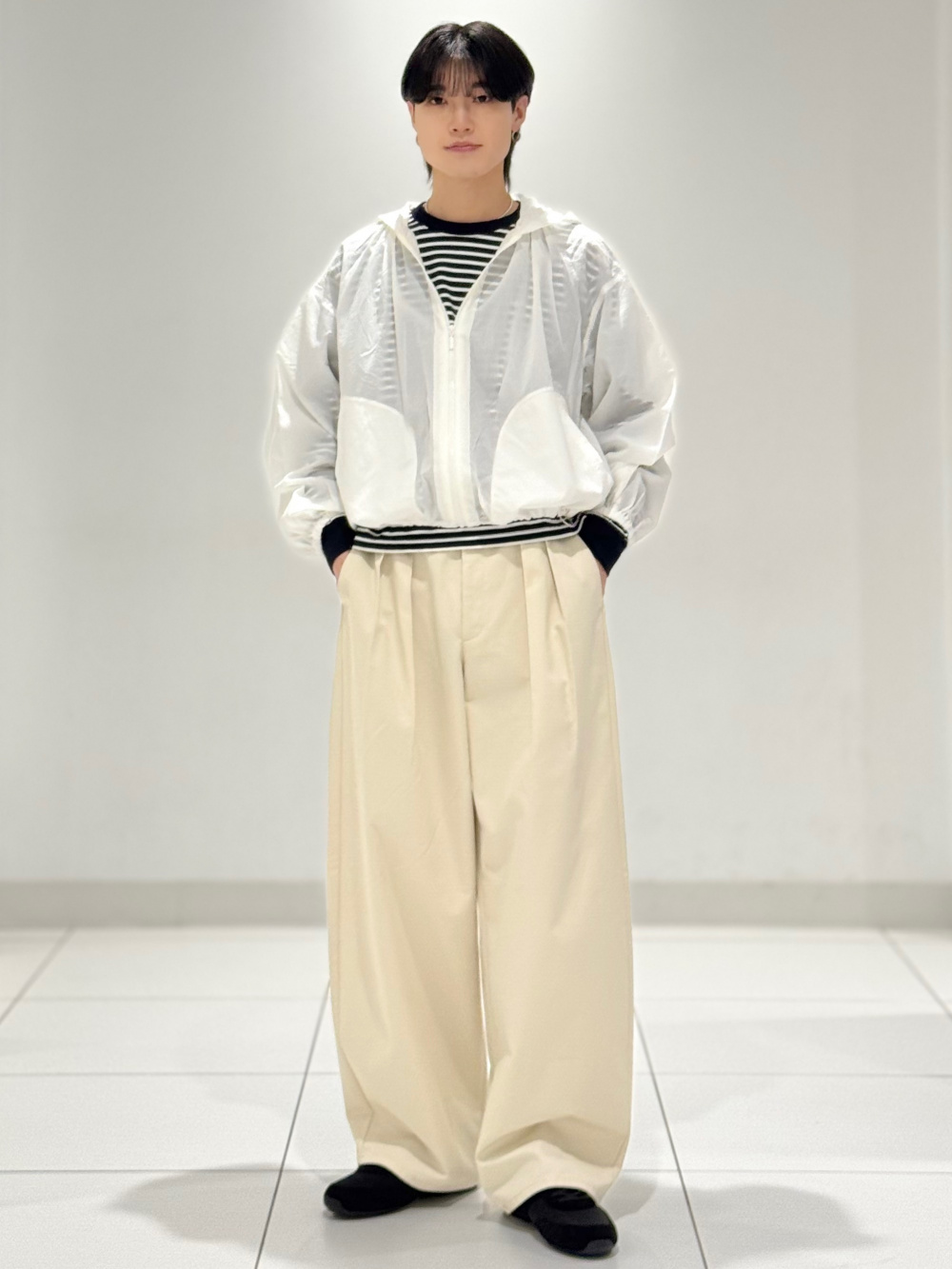 ドライカノコポロシャツ(5分袖) ENGINEERED GARMENTS、コードレーン
