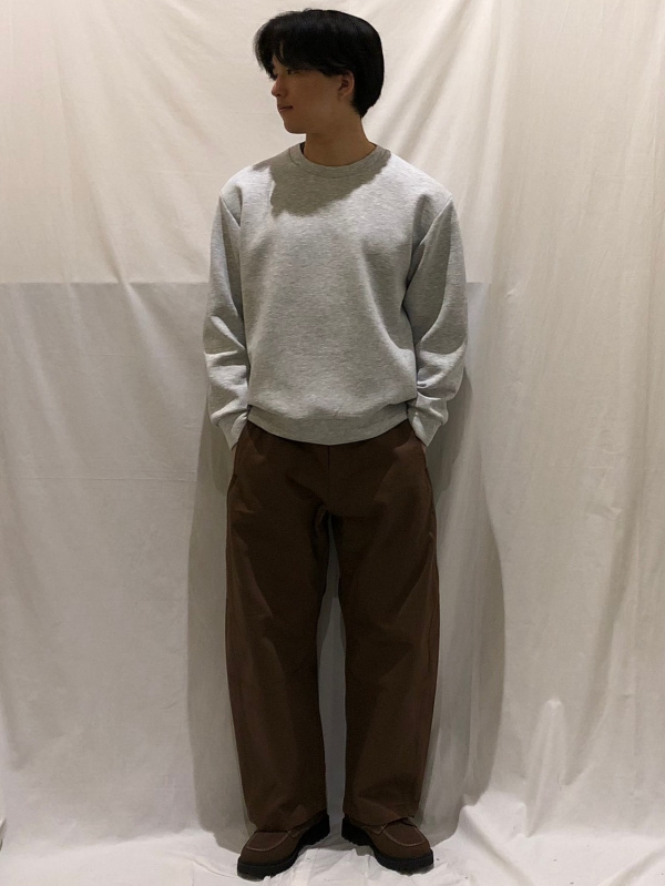 ヘビーコットンバレルレッグパンツ+Eのコーディネート・着用イメージ