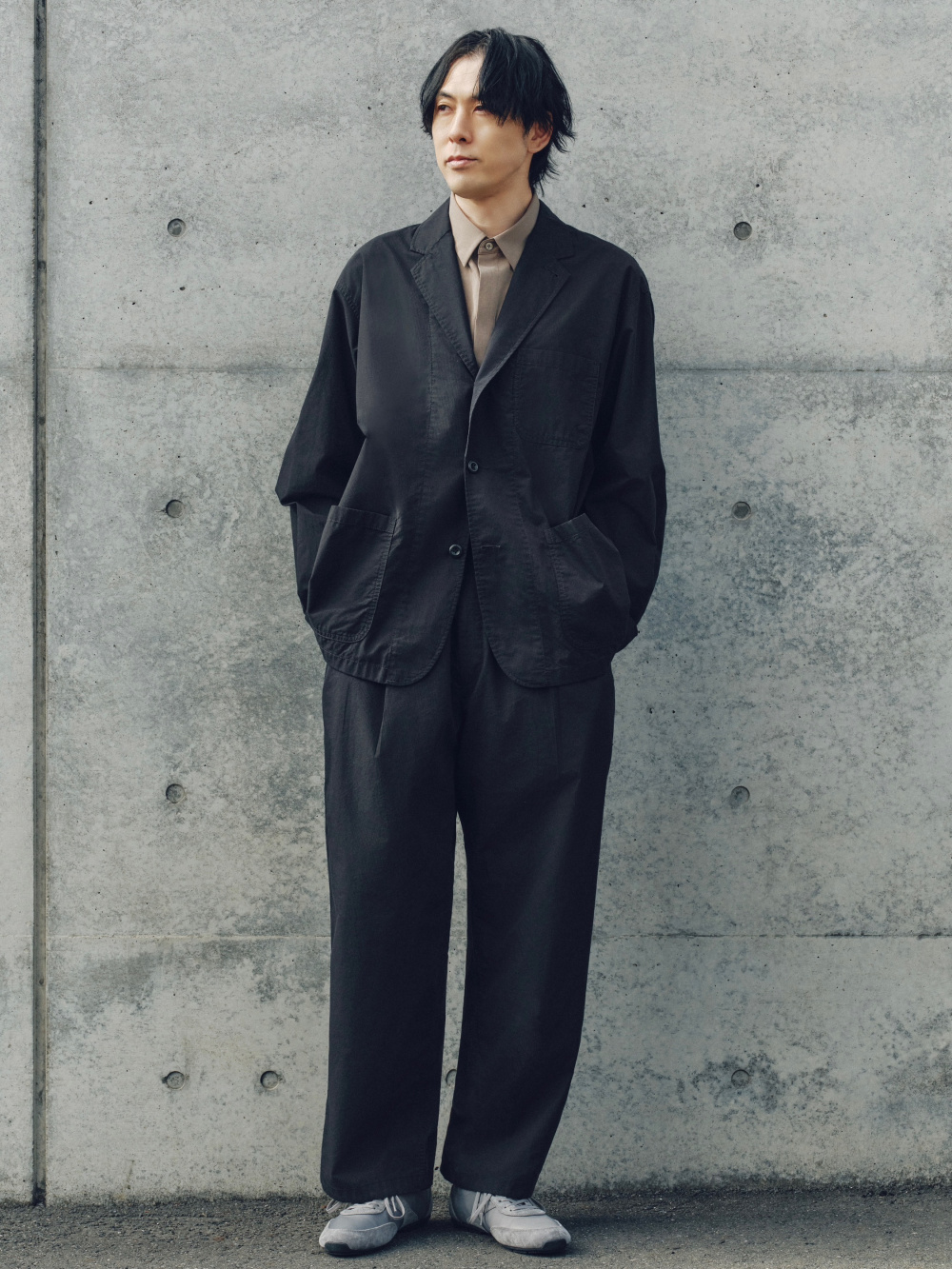 コードレーンジャケット ENGINEERED GARMENTS、バギージーンズ+EC(丈