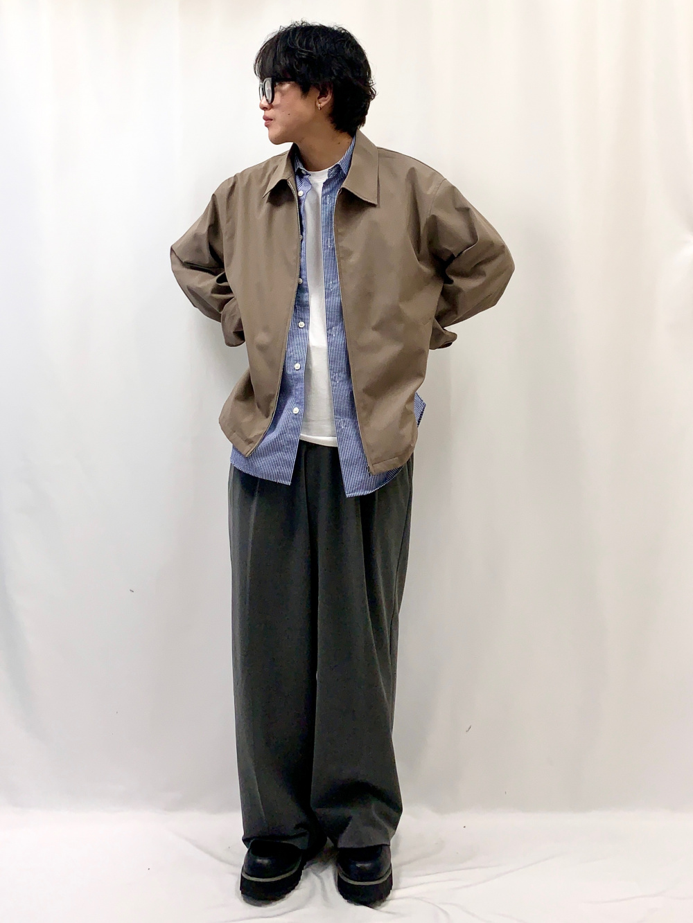 パデッドシェルパーカ ENGINEERED GARMENTS、スウェットライクニット