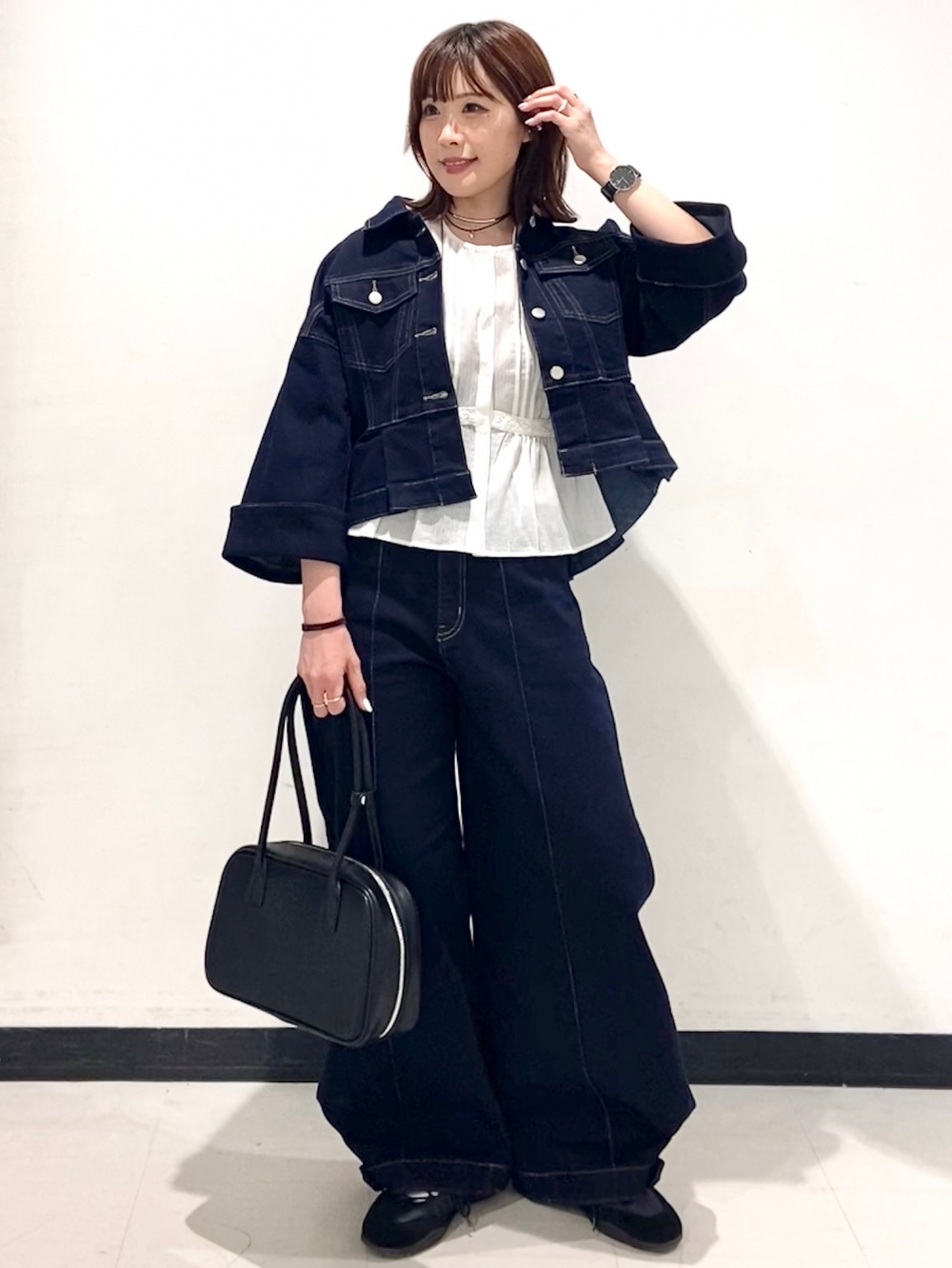 GU rnkh コラボ　ペプラムブルゾン　バルーンパンツSsizeセット　新品 ペプラムブルゾン by rokh、バルーンパンツ by rokh」の着用