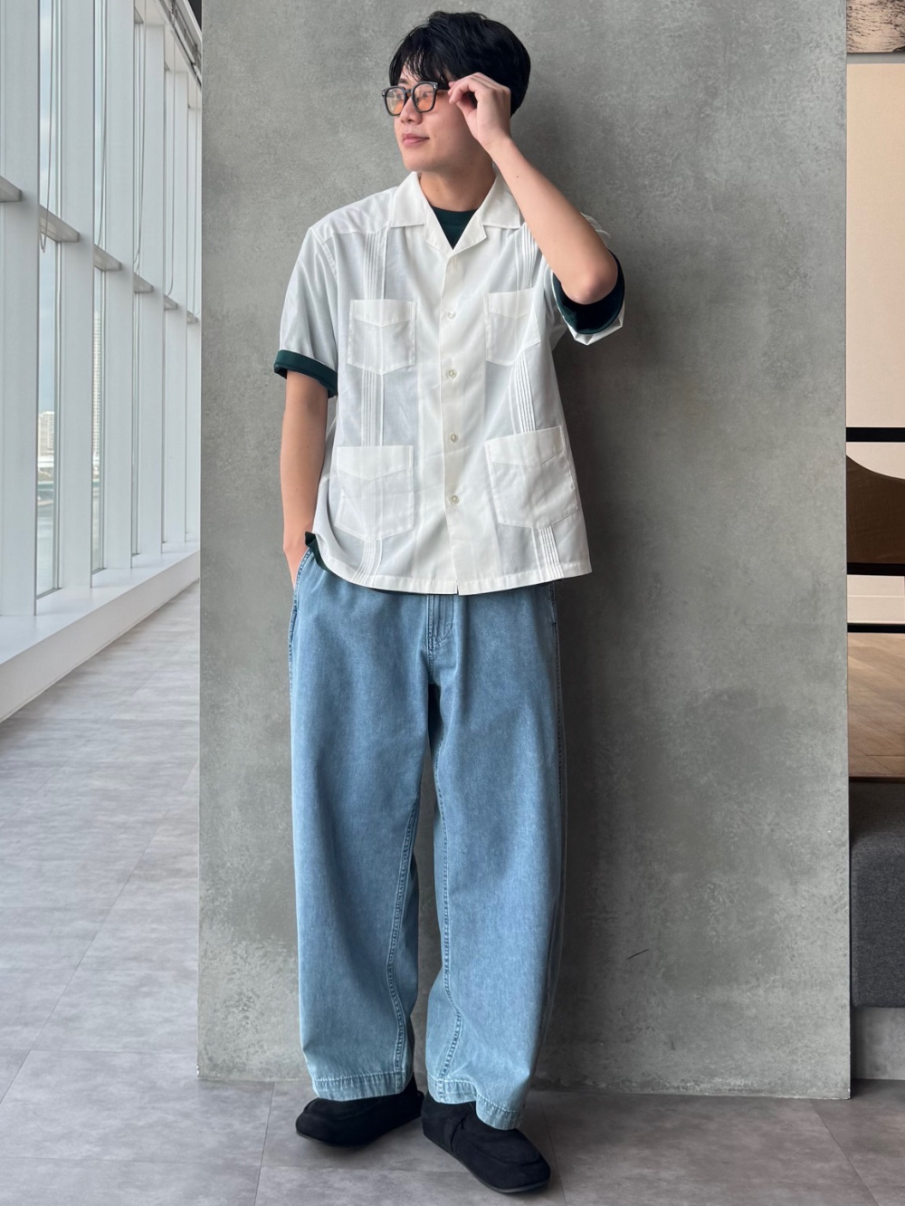 Check styling ideas for「Zip-Up Shirt、Dry Ponte T-Shirt | HalfSlv