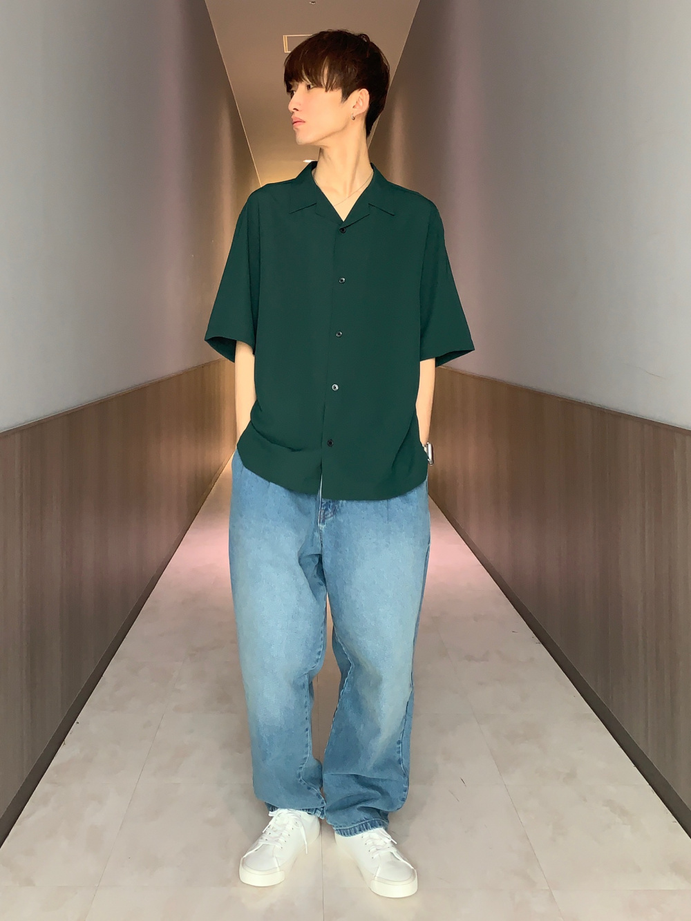 デニムワークジャケット、デニムキャロットパンツ(丈標準69.5～73.5cm