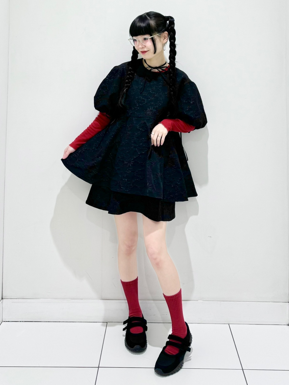 rokh カーディガン トップス スカート リブフリルカーディガン(7分袖) by rokh、ペプラムブルゾン by rokh
