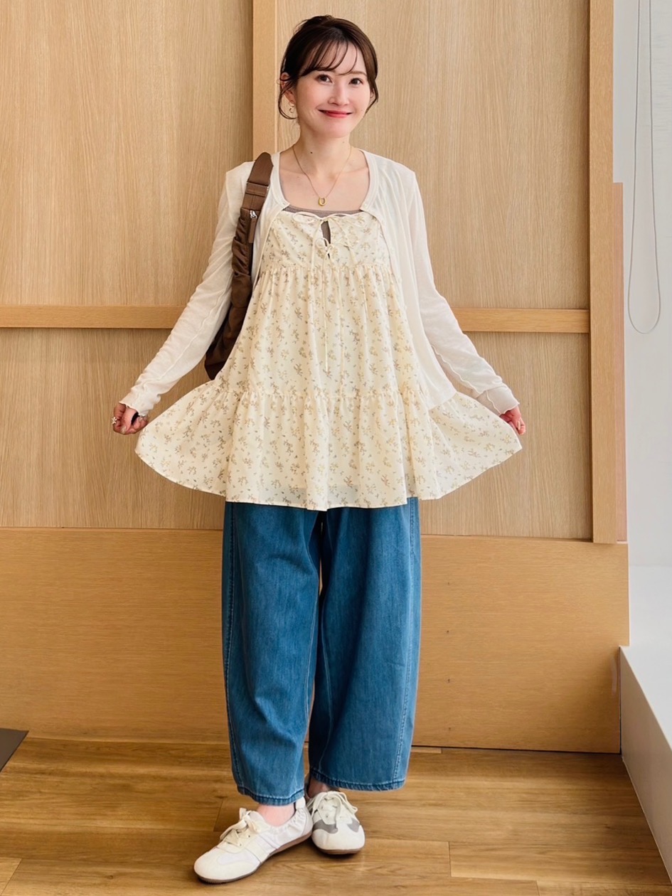 Protection Twill Cap/Logo、Flower Printed Camisole Tunic」| GU的穿