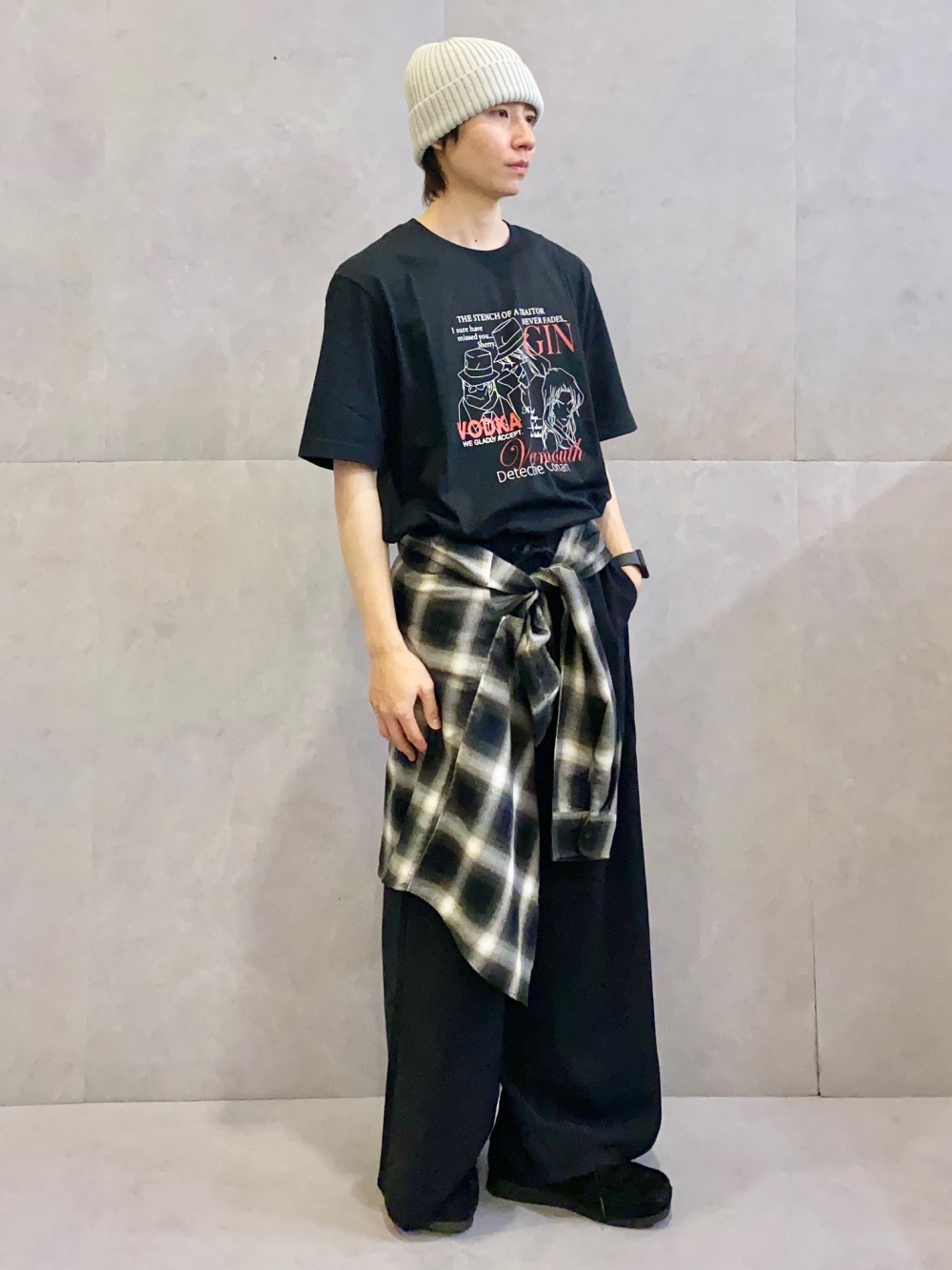 トラックパンツ、ラガーシャツ(ボーダー)」の着用コーディネート| ジーユー
