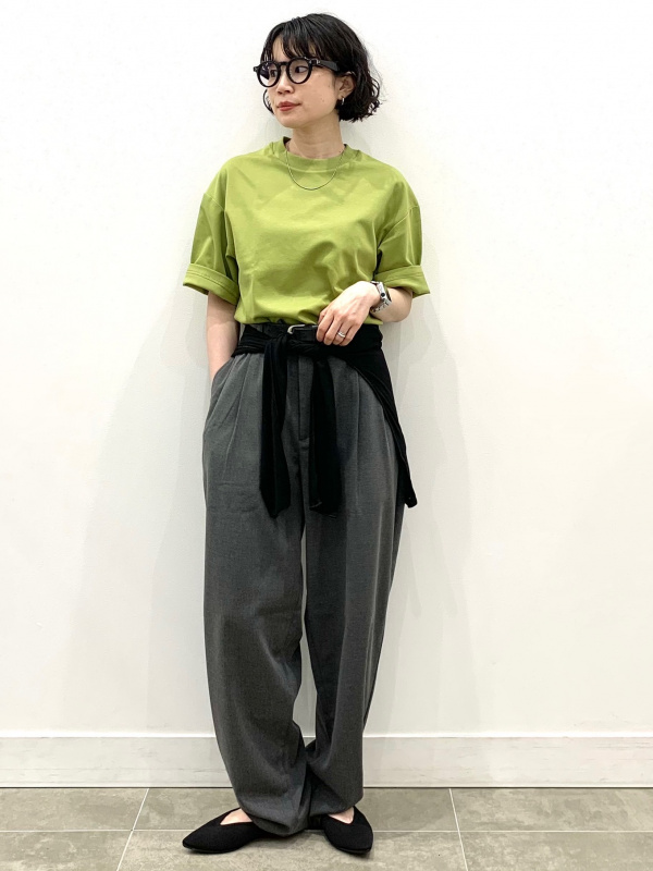 ドライワイドT(5分袖)、ラップスラックスZ+Eのコーディネート・着用