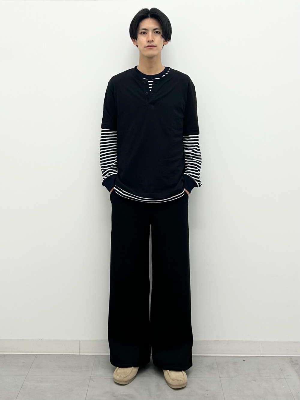 Dry Stretch Jogger Pants/GA、Henley Neck T-Shirt」| GU的穿搭理念