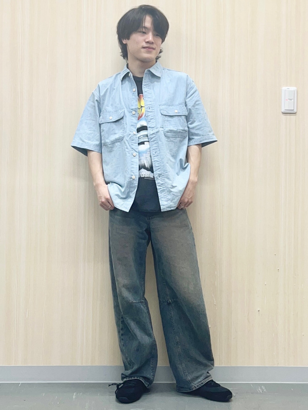 ウォッシュドグラフィックT Back to the Future、デニムオーバーサイズ