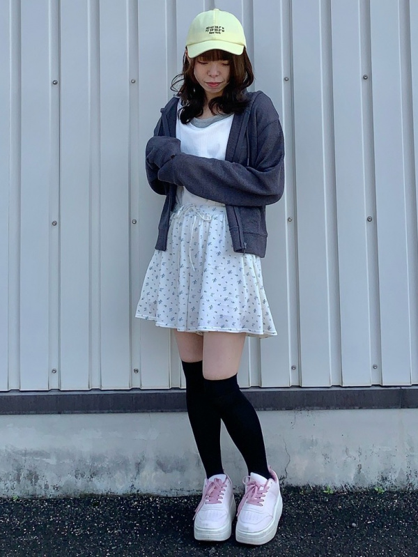 ハーフジップミニワンピース、GIRLSファーリービスチェレイヤードT