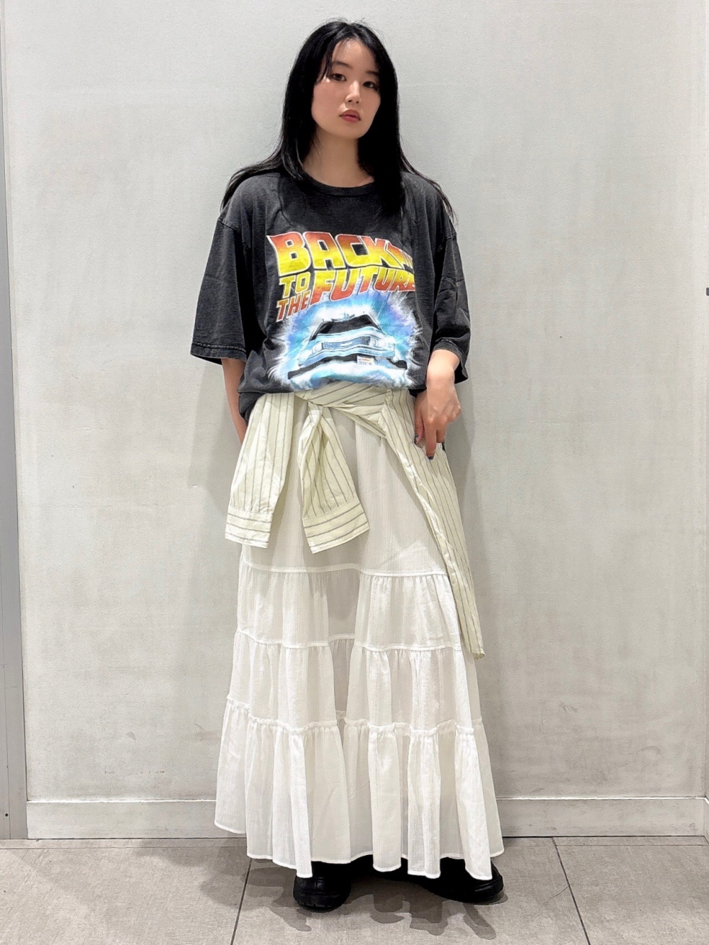 Tiered Flared Skirt、Front Button Sweater/Sleeveless/Q」| GU的穿搭理念