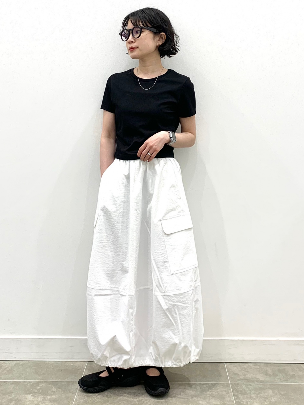 ドライミニT、ペプラムブルゾン by rokh」の着用コーディネート| ジーユー