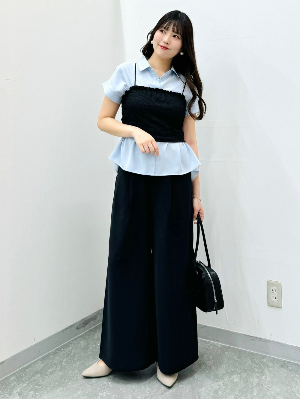 Draped Wide Pants、Bubble Sleeve Blouse/HalfSlv」| GU的穿搭理念