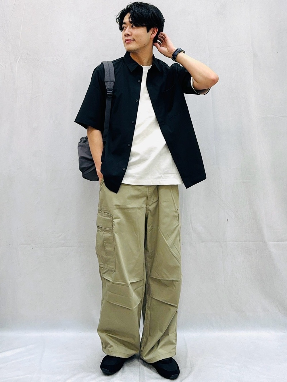 ふわ　カーゴパンツ　Tシャツ なにか見たいコーデありますか？？ #おすすめ #夏コーデ #tシャツ