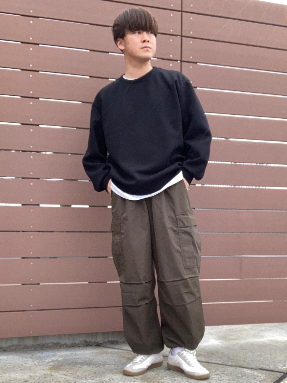 ユニセックス セットアップ パッチワーク ジャケット キャロットフィット パンツ デニムワークジャケット、デニムキャロットパンツ(丈標準69.5～73.5cm
