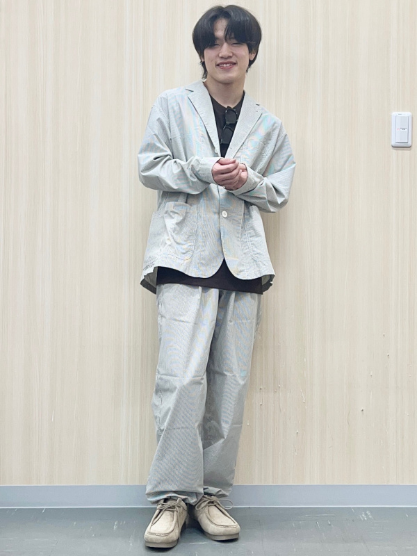 ドライカノコクロスネックT ENGINEERED GARMENTS、コードレーン