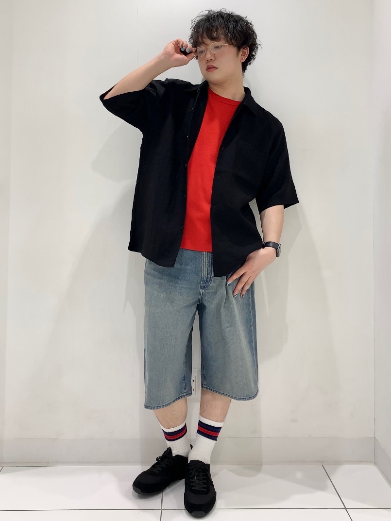 Imitation Pearl Necklace、Textured Shirt/HalfSlv」| GU的穿搭理念