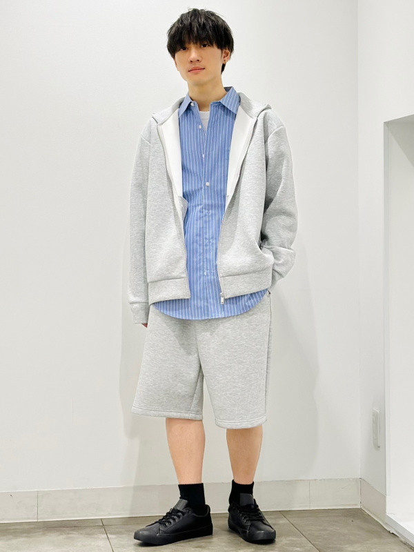 パデッドシェルパーカ ENGINEERED GARMENTS、スウェットライクニット