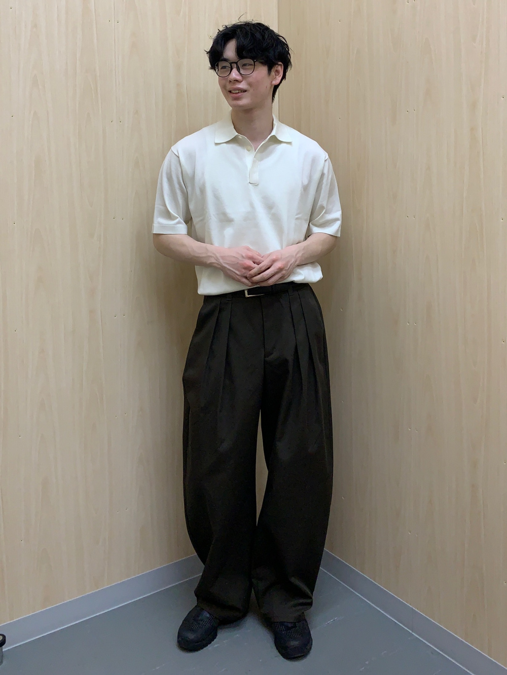 Oxford Short Shirt、UV Protection Hexagon Metal Sunglasses」| GU的