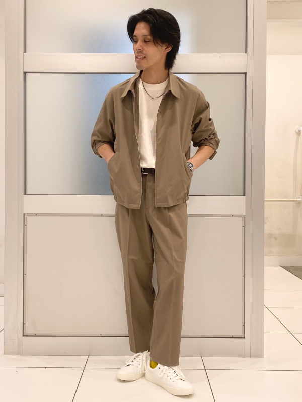 ドライジップアップジャケットのコーディネート・着用イメージ｜GU