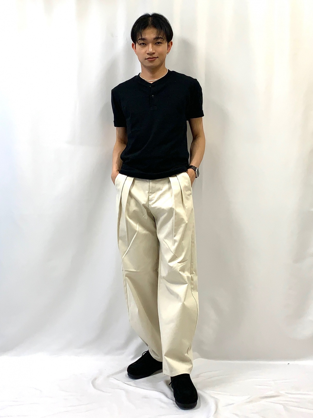 Oxford Short Shirt、UV Protection Hexagon Metal Sunglasses」| GU的