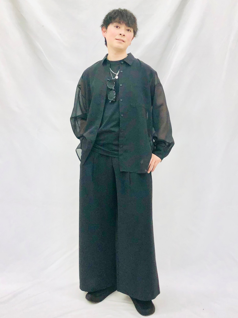 よしーけん様、専用ページ。 Draped Wide Pants、Easy Care Broadcloth Shirt/HalfSlv/Striped