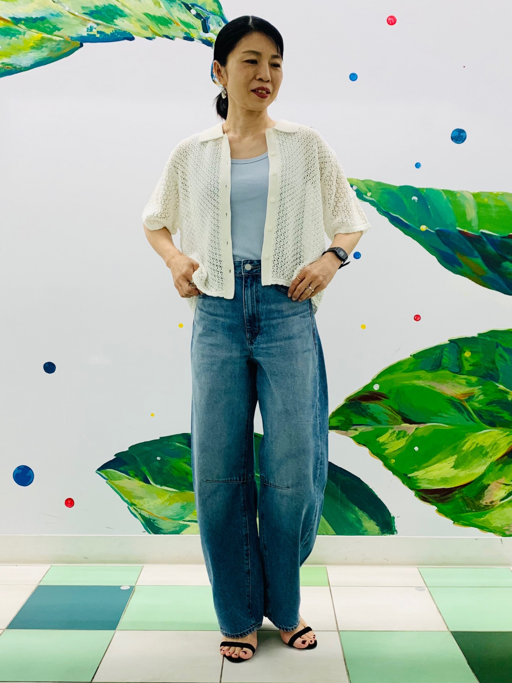 Lacy Stitch Knitted Shirt/Halfslv」| GU的穿搭理念